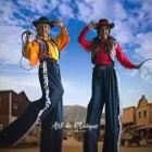 Western Cowgirls Stiltwalkers